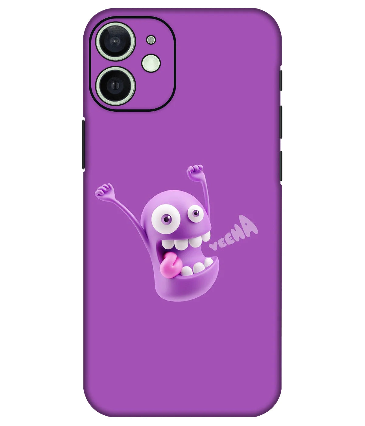 Image of a phone case featuring a mobile skin with a graphic design.