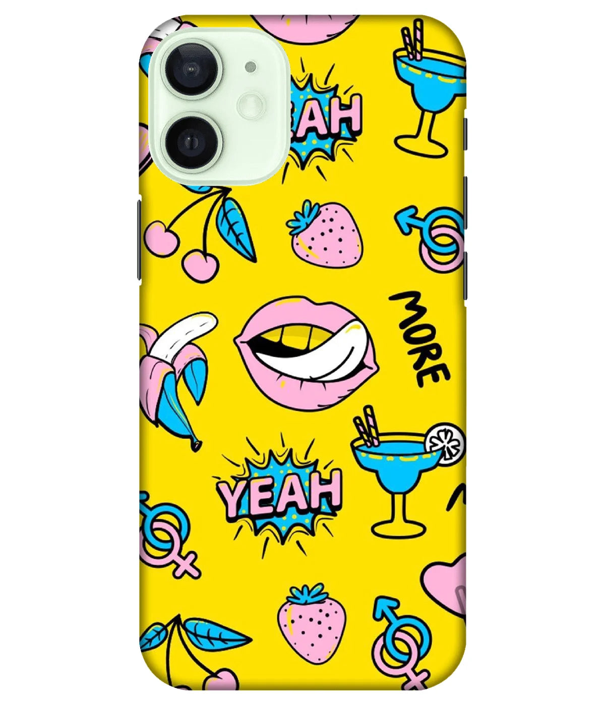 A product shot of a slim hard case with a colorful design.