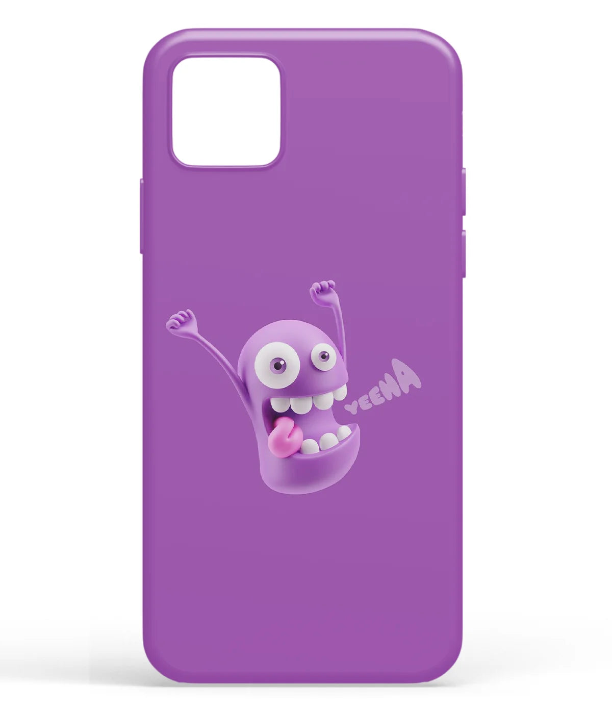 A front-on view of soft silicone phone case with a colorful design.