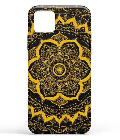 A front-on view of soft silicone phone case with a colorful design.