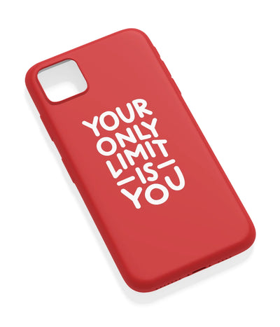 An angled view of a soft silicone case featuring a vibrant design.