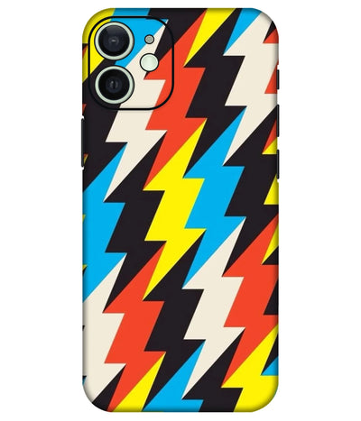 Image of a phone case featuring a mobile skin with a graphic design.