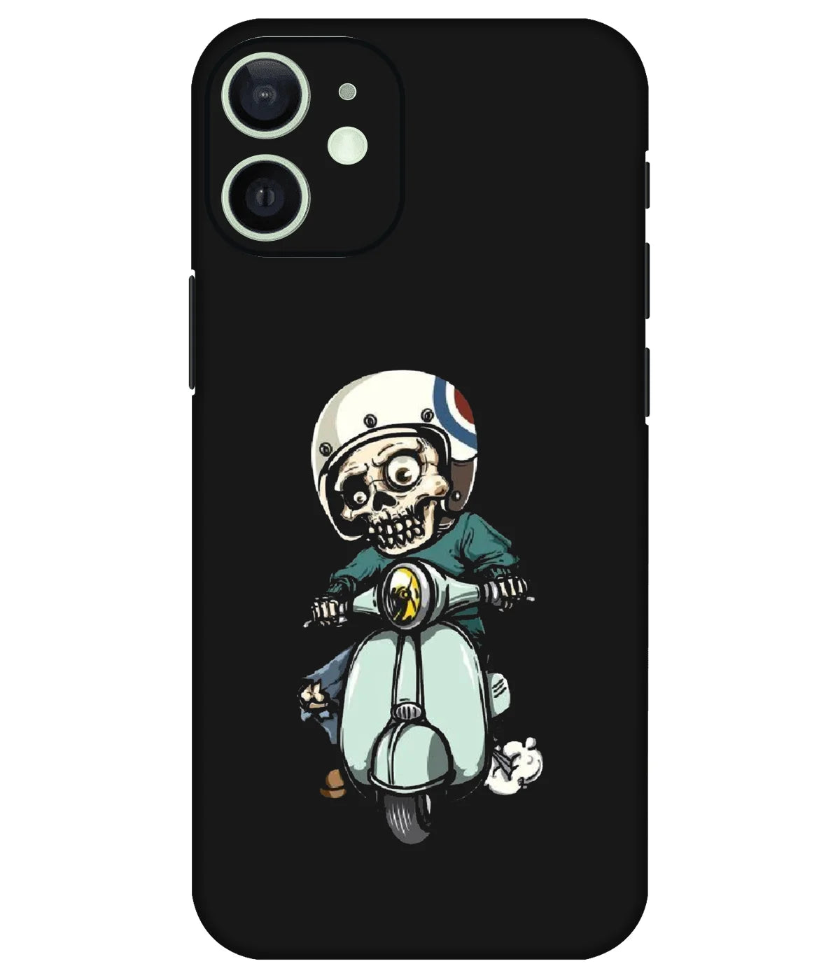 Image of a phone case featuring a mobile skin with a graphic design.