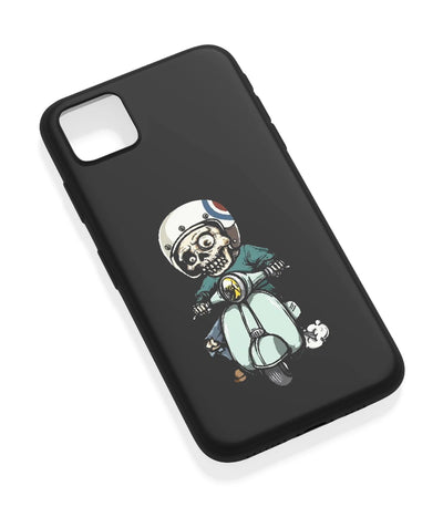 An angled view of a soft silicone case featuring a vibrant design.