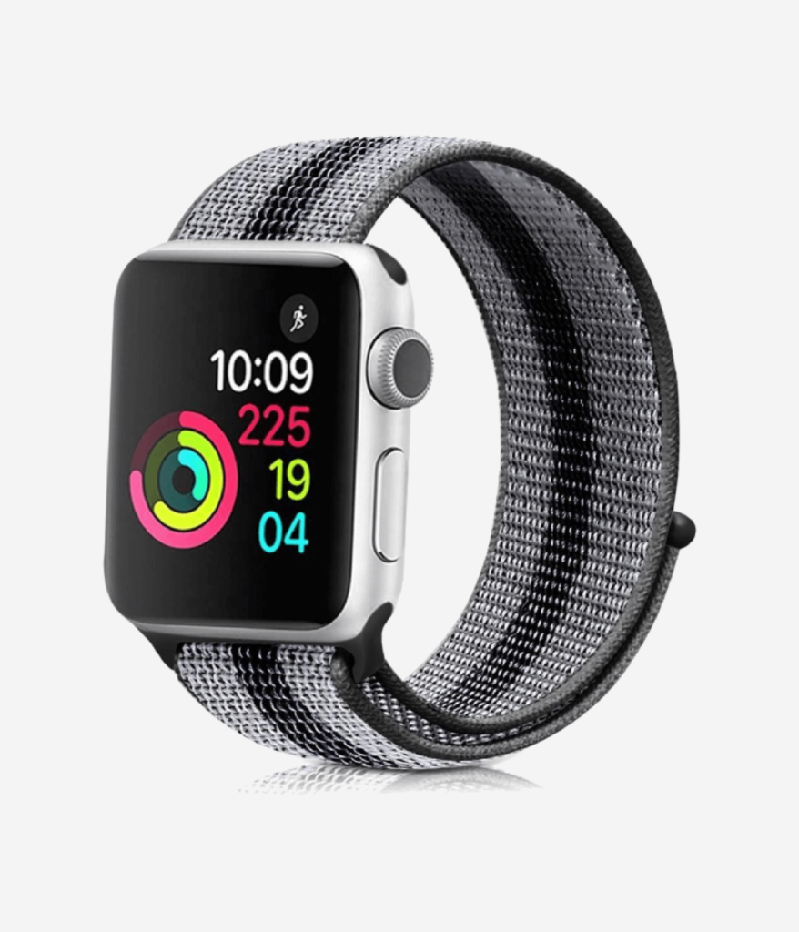 Apple Nylon Sports Watchband  Black-Grey (42/44/45mm)