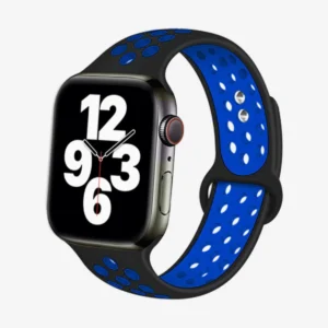 Apple Sports Silicone Watchband Black-Blue (42/44/45mm)