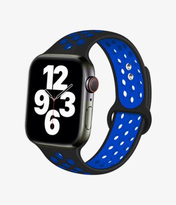 Apple Sports Silicone Watchband Black-Blue (42/44/45mm)