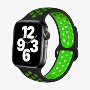 Apple Sports Silicone Watchband Black-Green (42/44/45mm)