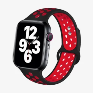 Apple Sports Silicone Watchband Black-Red (42/44/45mm)