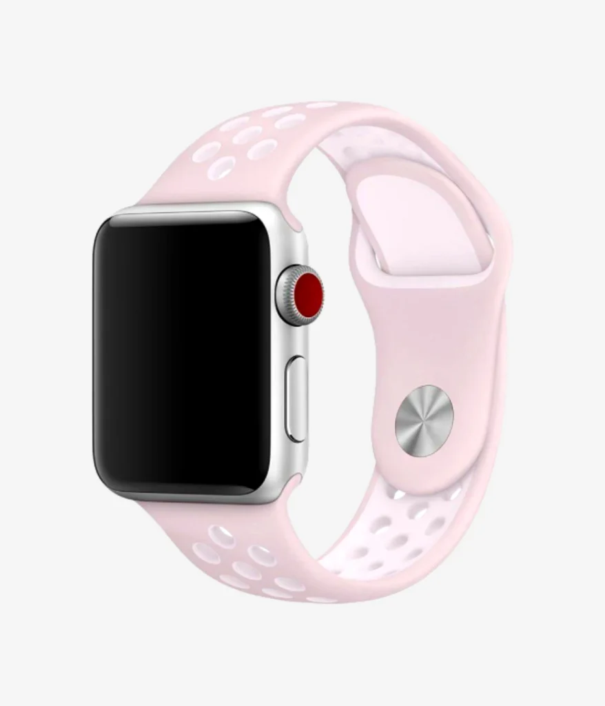 Apple Sports Silicone Watchband Pink-White (42/44/45mm)