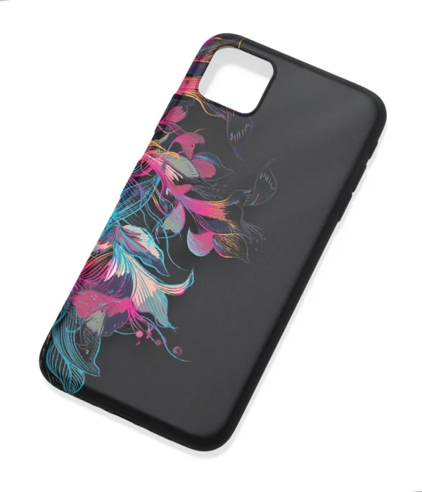 Abstract Flower Design Printed Soft Silicone Mobile Back Cover