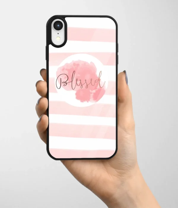 Blessed Rose Pink Printed Glass Case