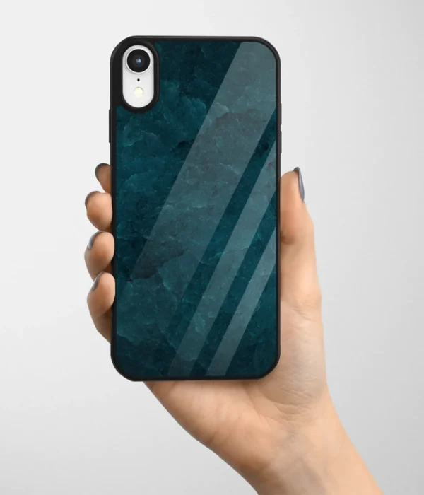 Blue Marble Texture Printed Glass Case