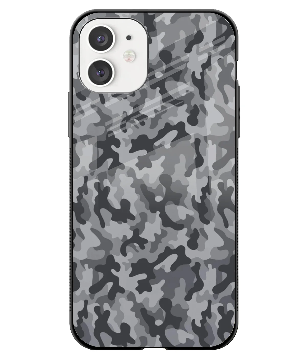 Cameo Pattern Grey Printed Glass Case