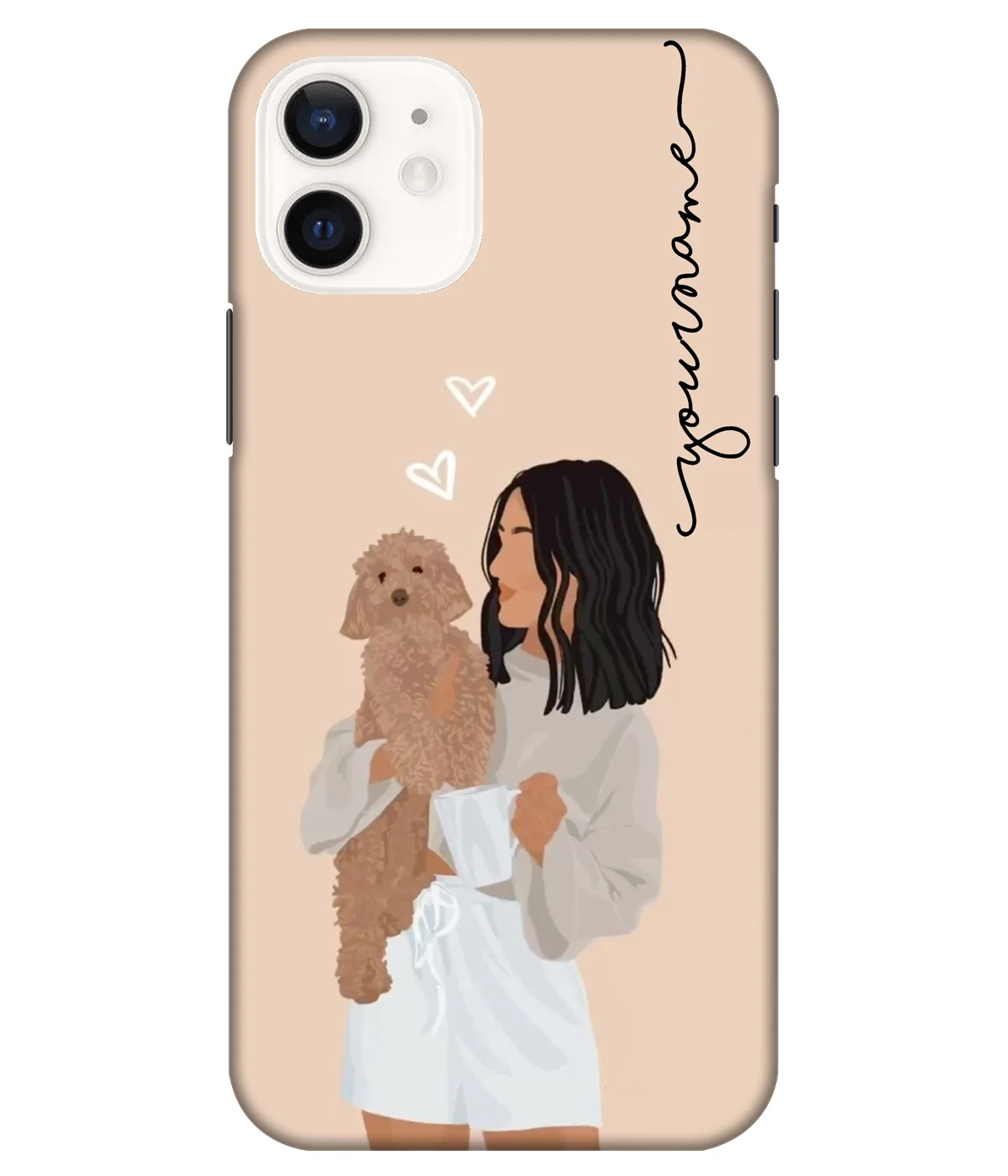 Doggy With Pretty Girl Printed Name Case
