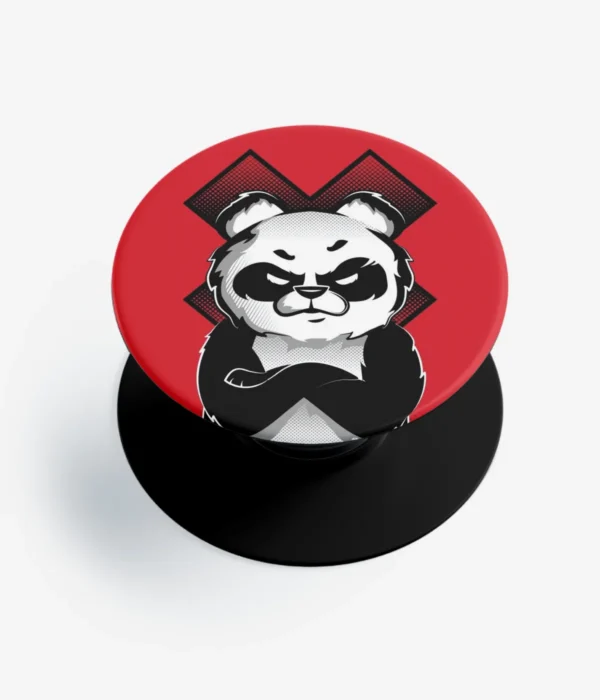 Angry Panda Illustration Pop Socket