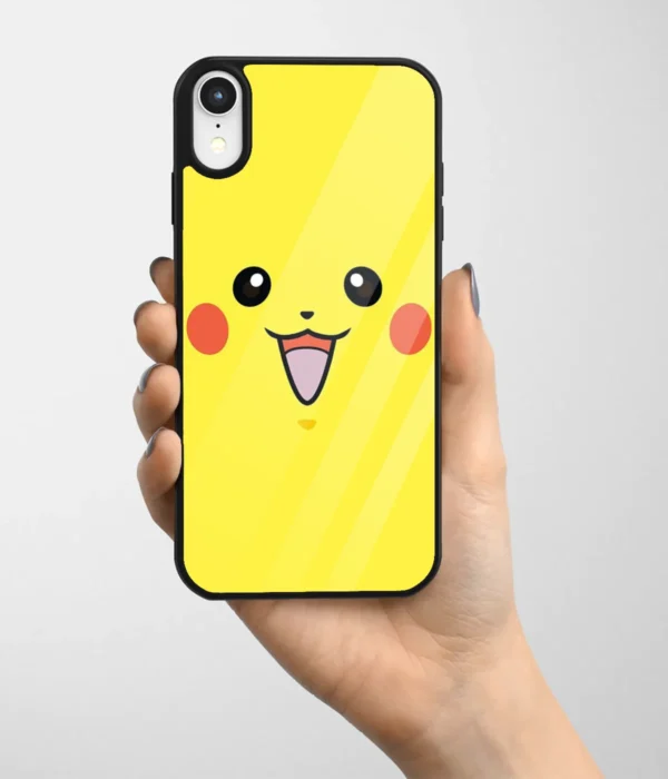 Minimal Pikachu Printed Glass Case
