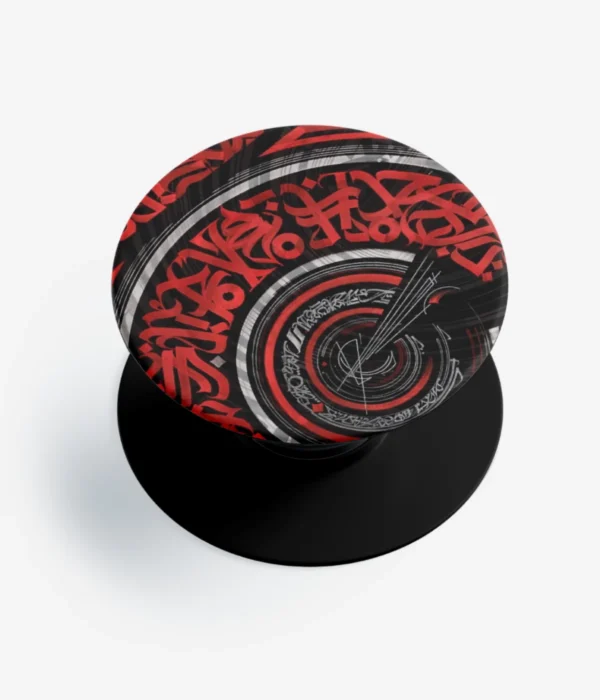 Calligraphy Red Mandala Art Pop Socket