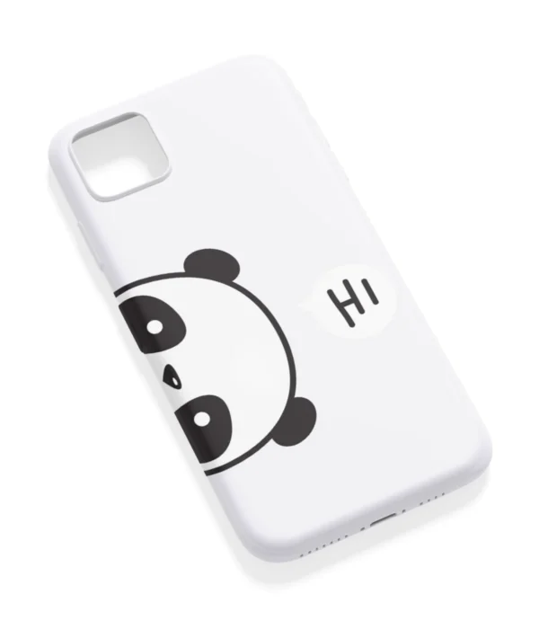 Cute Panda Peeking Printed Soft Silicone Mobile Back Cover