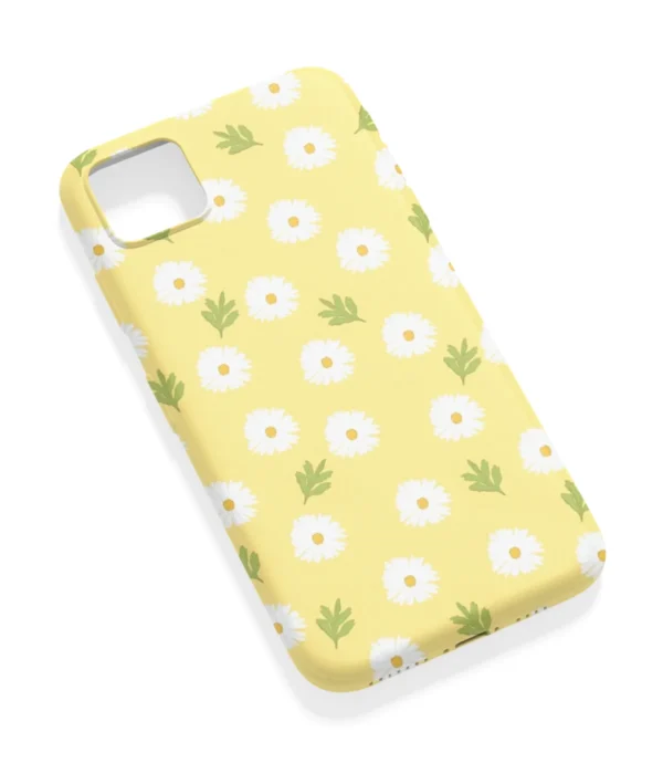 Daisy Flower Pattern Printed Soft Silicone Mobile Back Cover