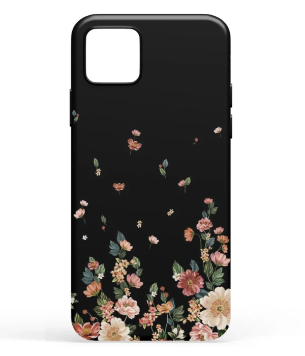 Dark Floral Art Printed Soft Silicone Mobile Back Cover