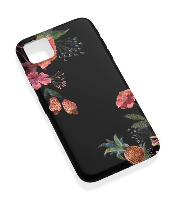 Dark Flower Art Printed Soft Silicone Mobile Back Cover