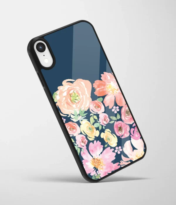 Fall Floral Flowers Art Printed Glass Case
