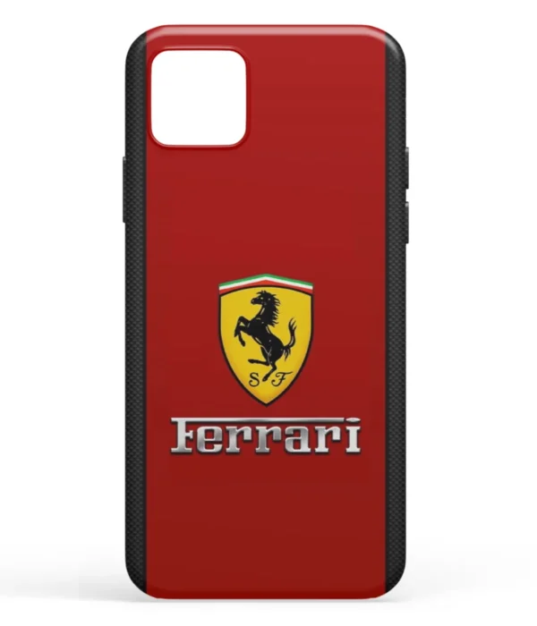 Ferrari Logo Dark Red Printed Soft Silicone Mobile Back Cover