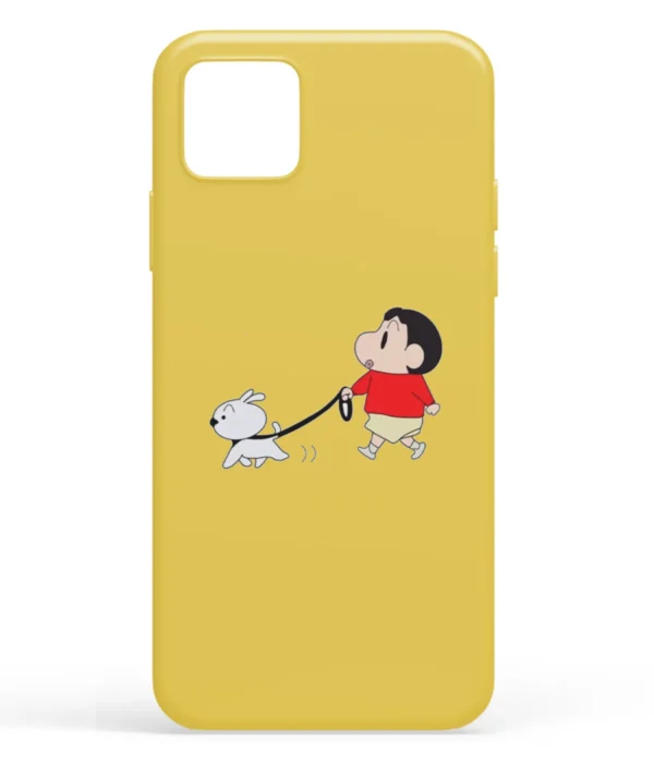 Sinchan With Dog Printed Soft Silicone Mobile Back Cover