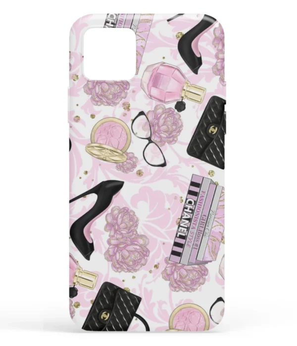 Girly Makeup Items Printed Soft Silicone Mobile Back Cover