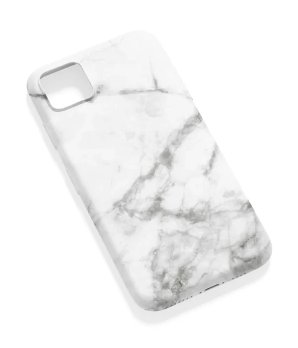 Dark Grey Marble Pattern Printed Soft Silicone Mobile Back Cover