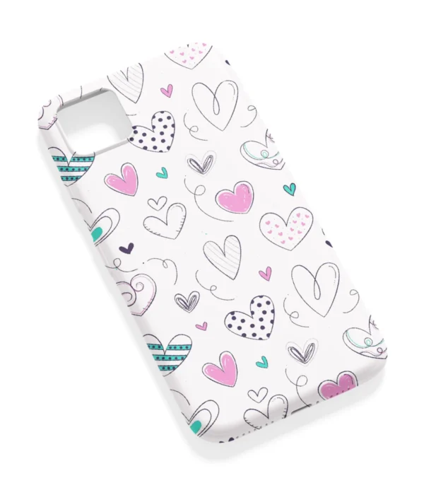Hearts Pattern Pink Printed Soft Silicone Mobile Back Cover