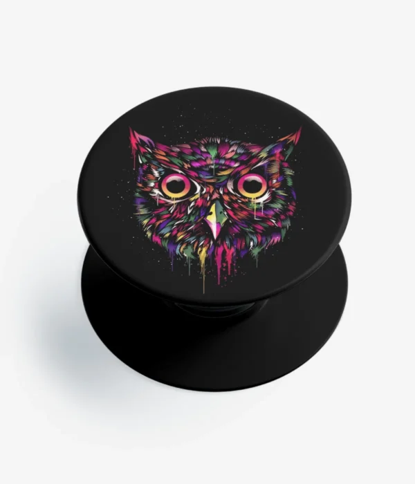 Owl Face Poly Art Pop Socket