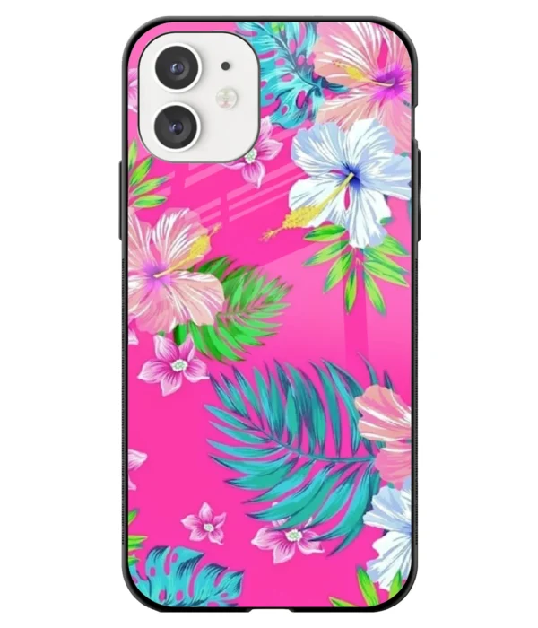 Lily Flower Pink  Printed Glass Case