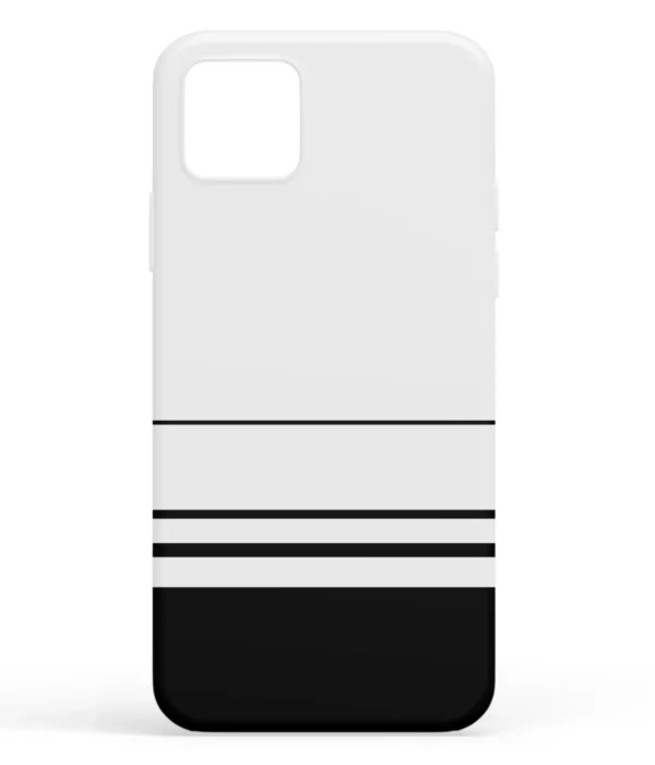 Black And White Lines  Printed Soft Silicone Mobile Back Cover