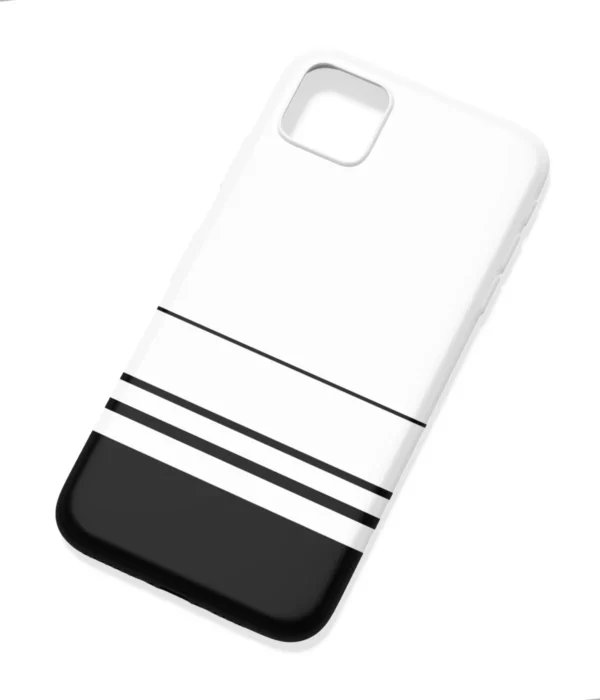 Black And White Lines  Printed Soft Silicone Mobile Back Cover