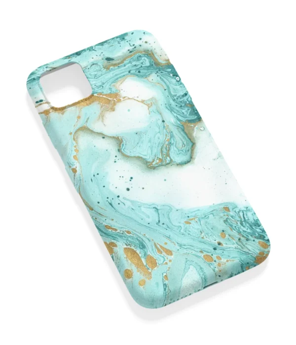 Blue Marble Pattern Printed Soft Silicone Mobile Back Cover