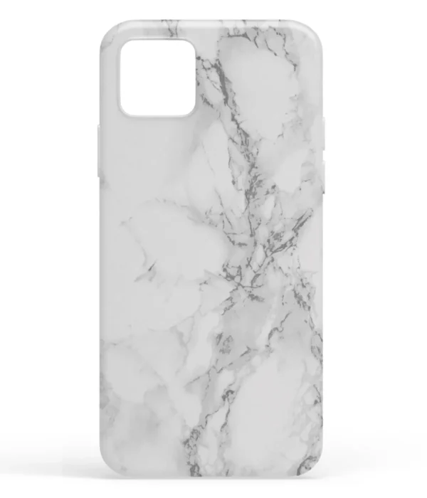 Grey Marble Texture Printed Soft Silicone Mobile Back Cover