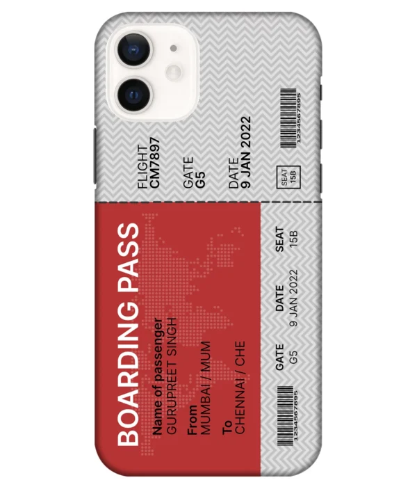 Boarding Pass Personalized Name Case