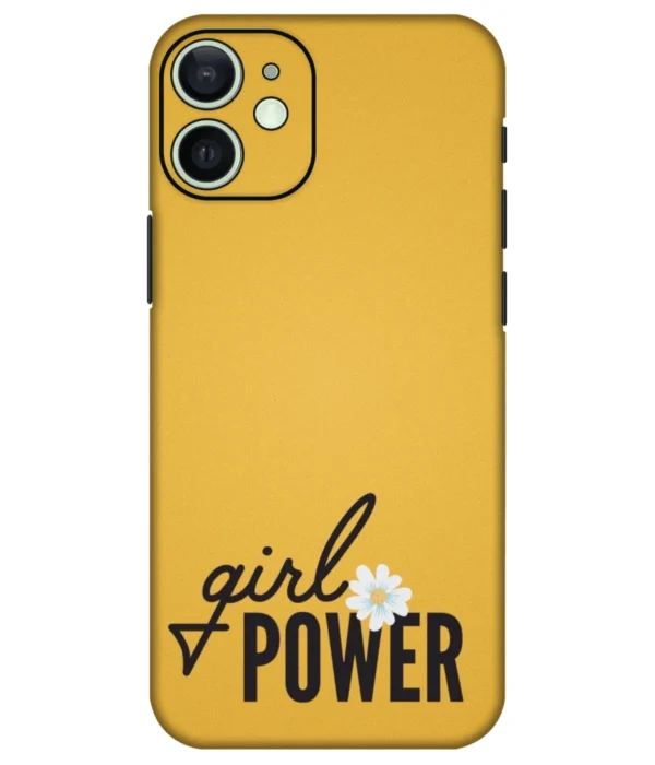 Girl Power Yellow Printed Mobile Skin