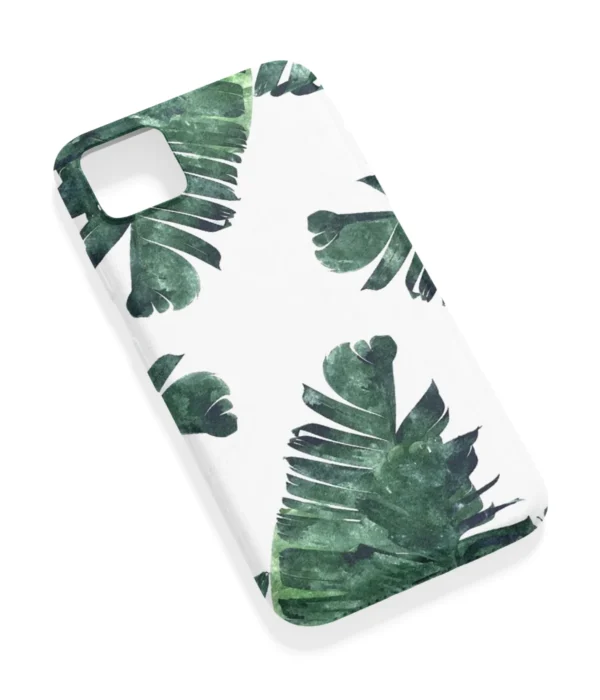 Green Aesthetic Leaves Printed Soft Silicone Mobile Back Cover