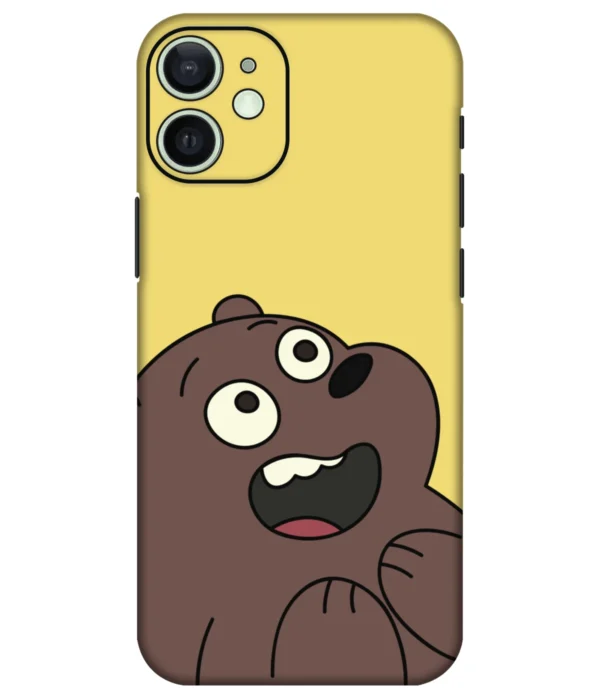 Grizzly Bear Yellow Printed Mobile Skin