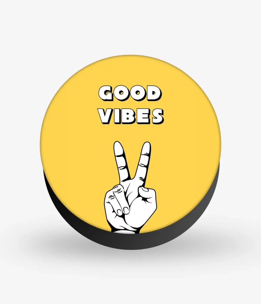 Good Vibes Yellow Pop Socket
