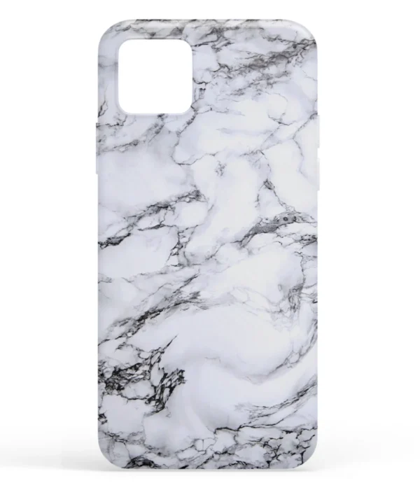 Marble Pattern Black Printed Soft Silicone Mobile Back Cover