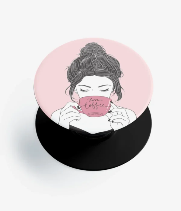 Love Coffee Girl Art Pop Socket