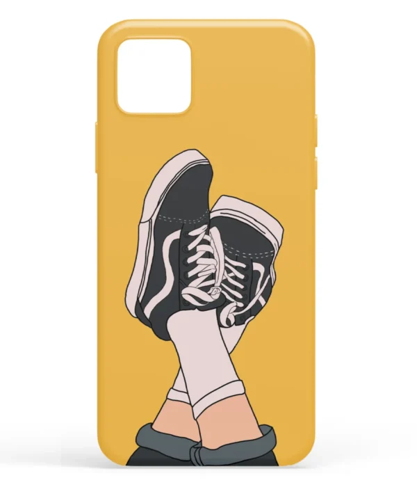 Girl Shoe Art Yellow Printed Soft Silicone Mobile Back Cover
