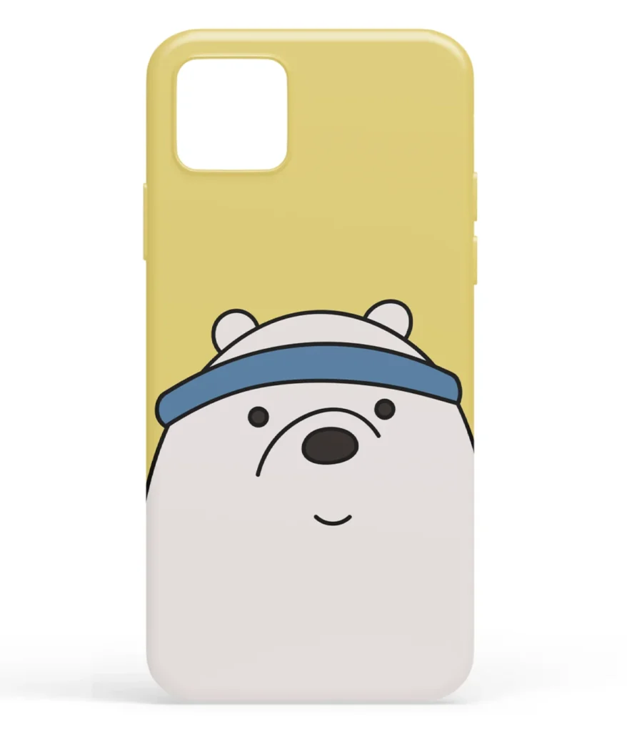Minimal Ice Bear Yellow Printed Soft Silicone Mobile Back Cover