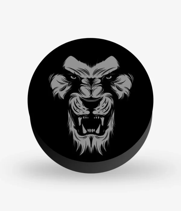 Angry Lion Black Pop Socket