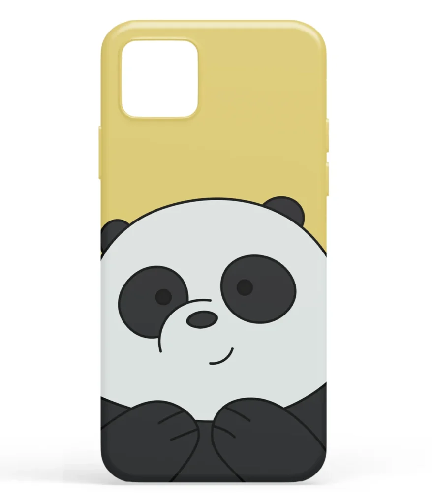Minimal Bear Yellow Printed Soft Silicone Back Cover