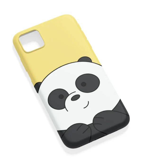 Minimal Bear Yellow Printed Soft Silicone Back Cover
